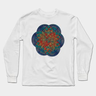 Flower Of Life Distressed Long Sleeve T-Shirt